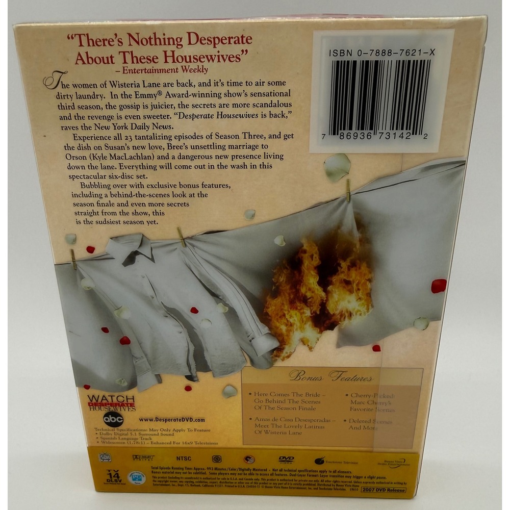 Desperate Housewives Season 3 DVD The Dirty Laundry Edition 6-Disc Set - Picture 3 of 5